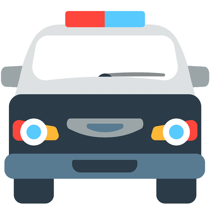 Oncoming police car