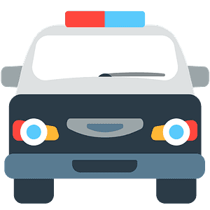 Oncoming police car