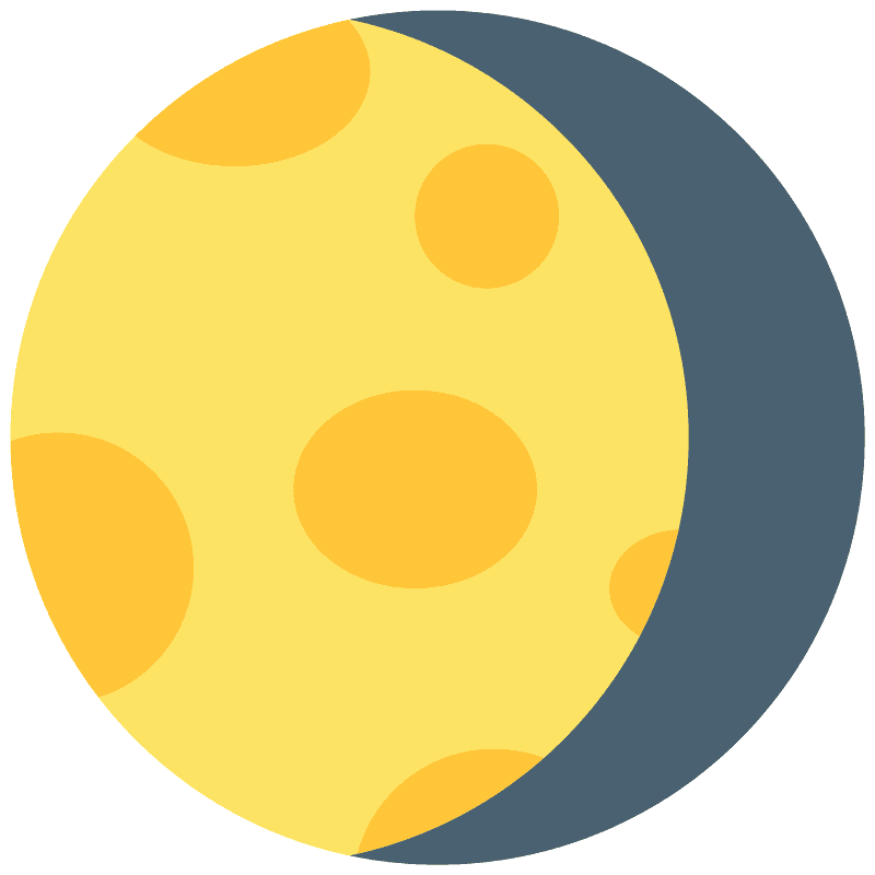 Waning gibbous moon