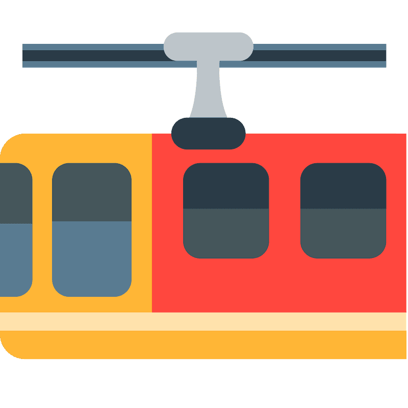 Train suspendu