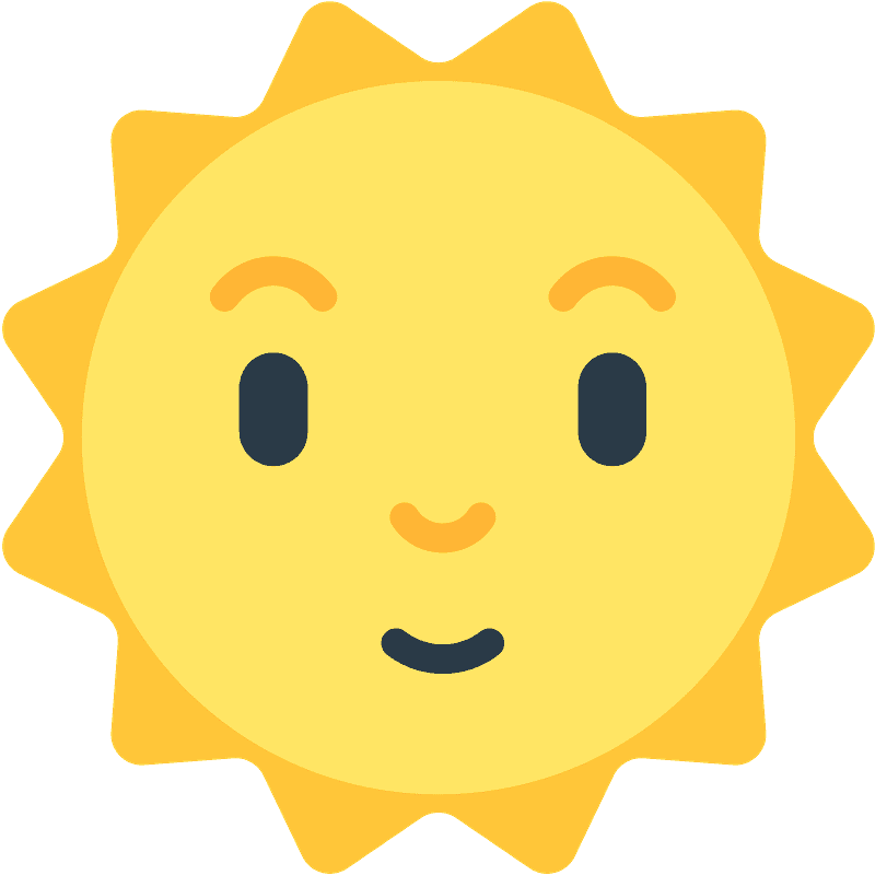 Sun with face