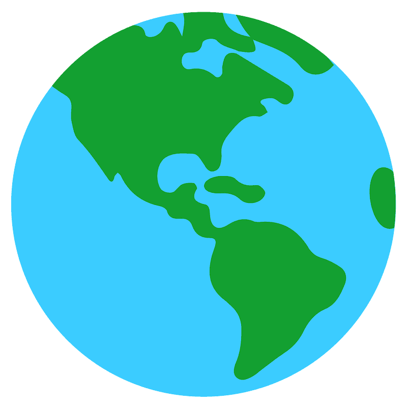 Globe showing Americas