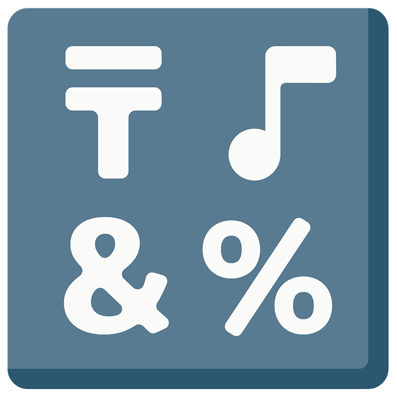 Input symbols
