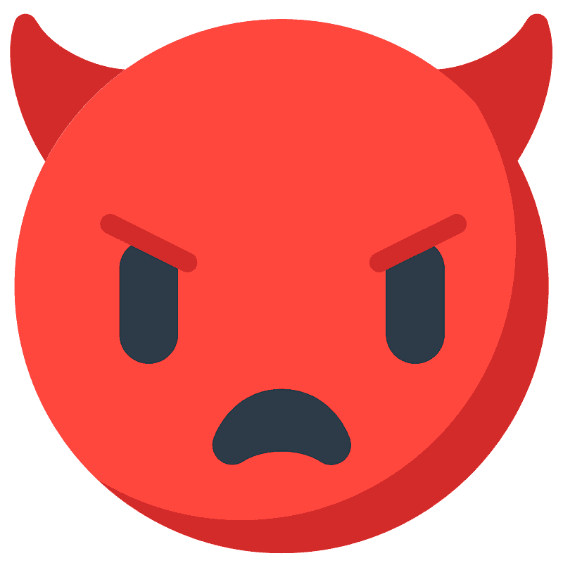 Angry face with horns