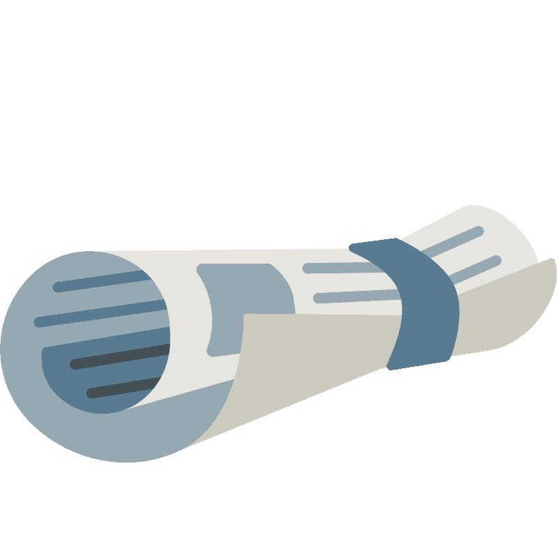 Rolled-up newspaper