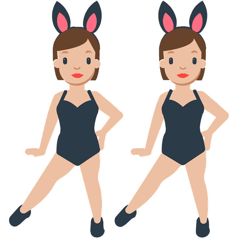 Men with bunny ears