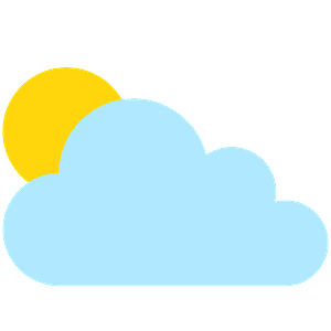 Sun behind cloud