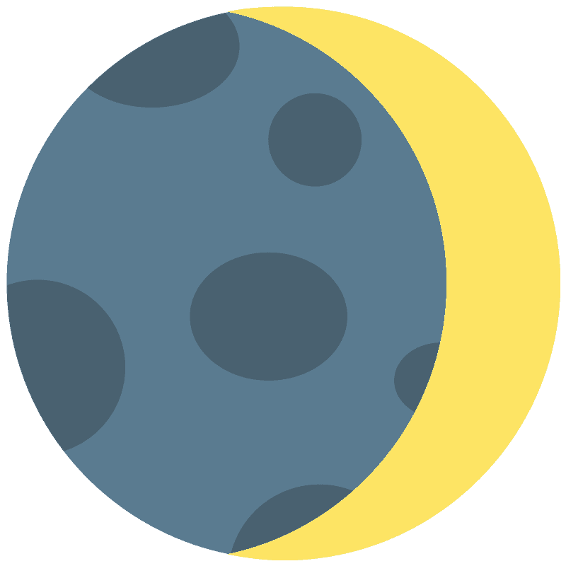 Waxing crescent moon