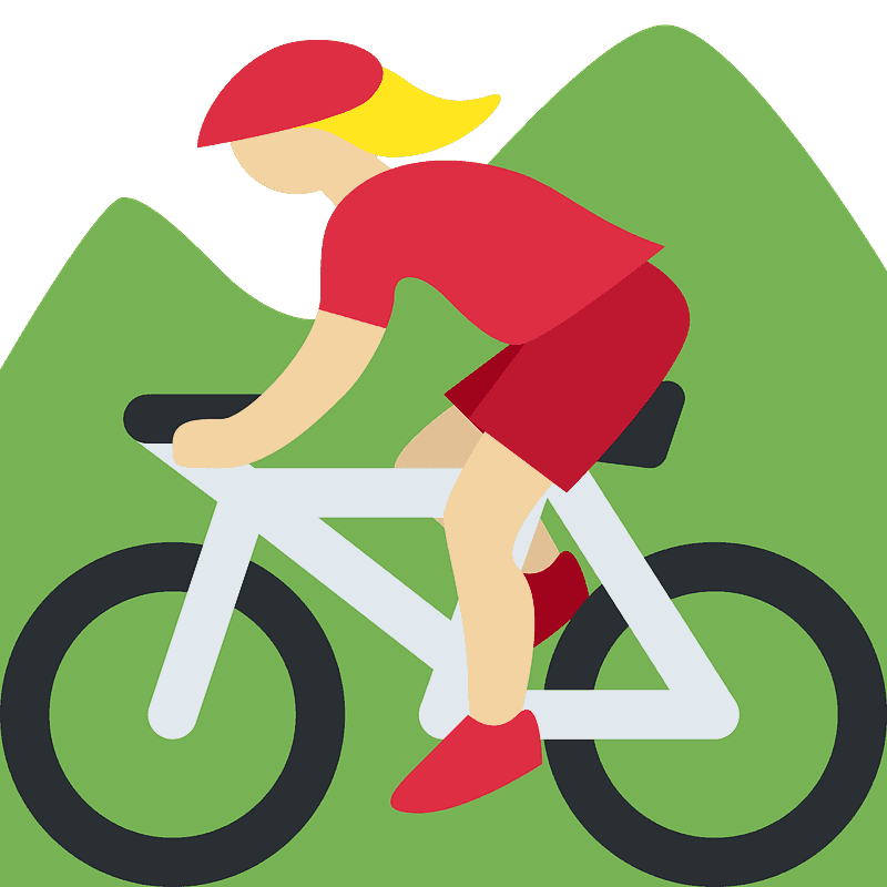 濃い肌色 マウンテンバイクに乗る女