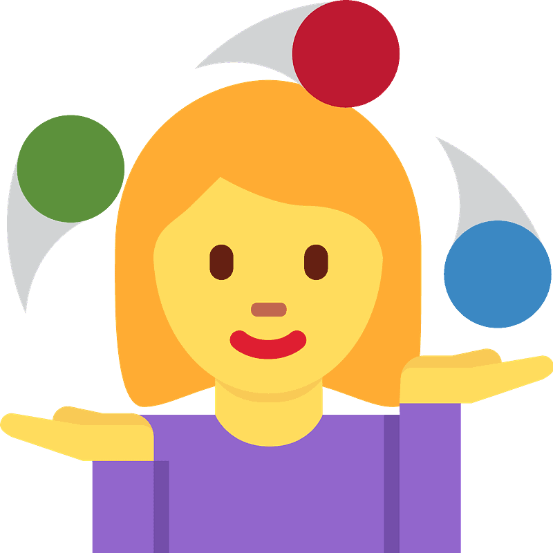 Woman juggling