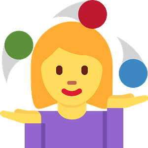 Woman juggling