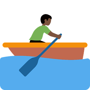 Man rowing boat