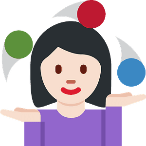Woman juggling