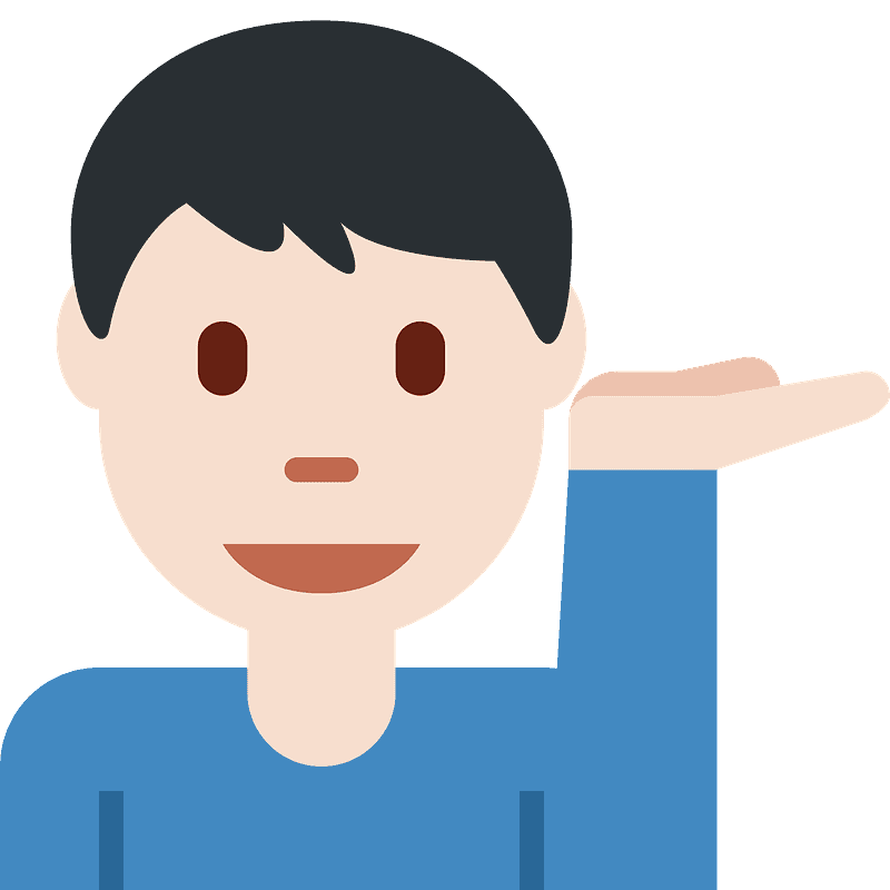 Man tipping hand