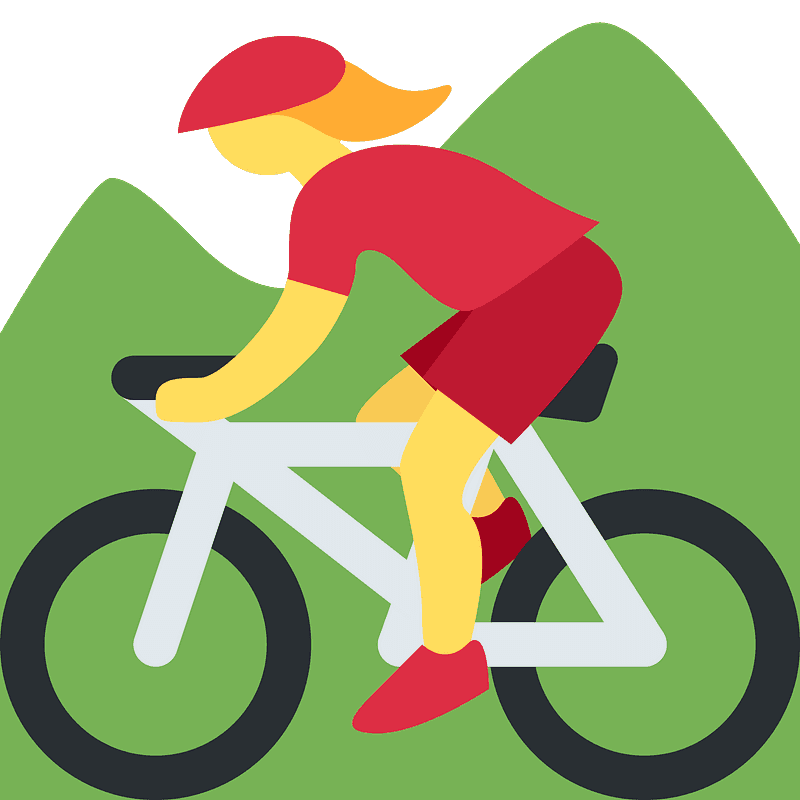 Woman mountain biking