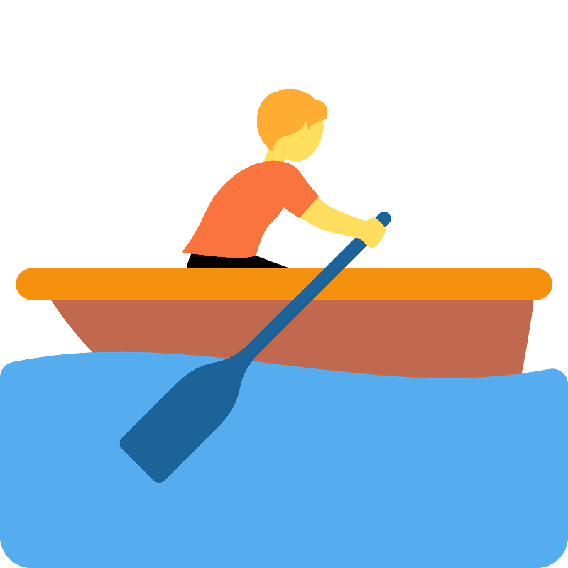 Person rowing boat