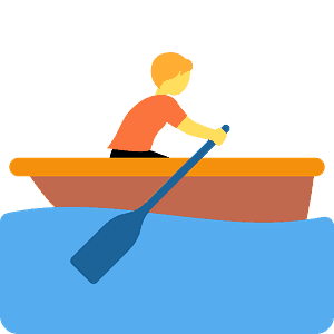 Person rowing boat