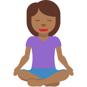 Woman in lotus position