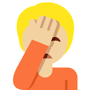 Person facepalming
