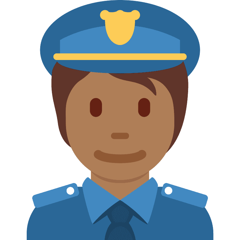 Peau mate officier de police 