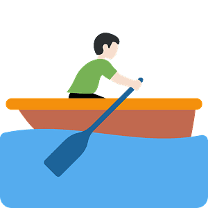 Man rowing boat