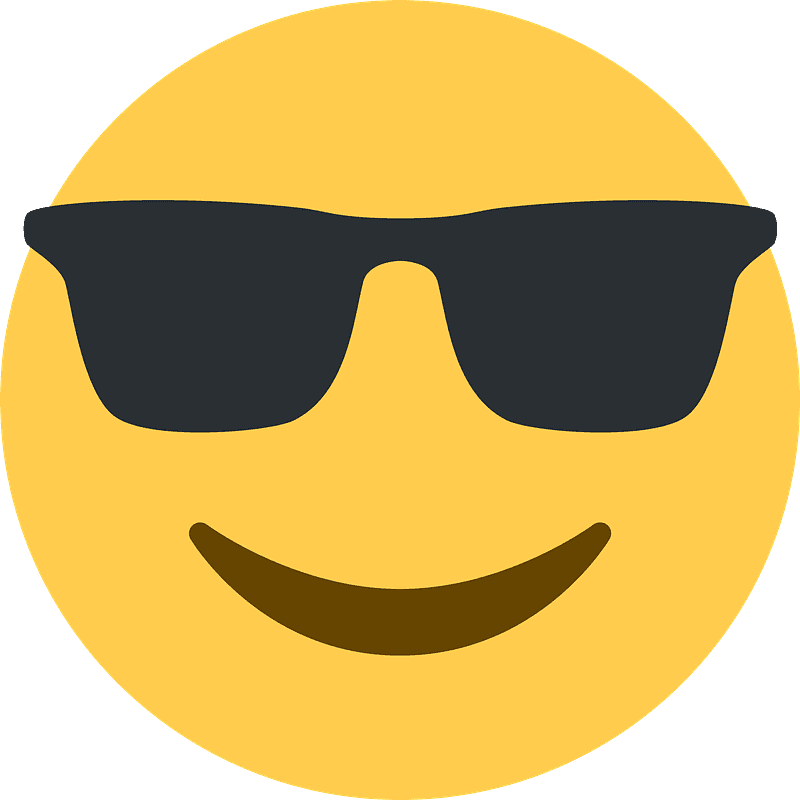 Smiling face with sunglasses