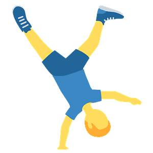 Man cartwheeling
