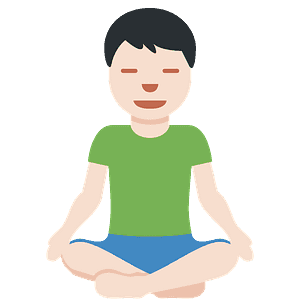 Man in lotus position