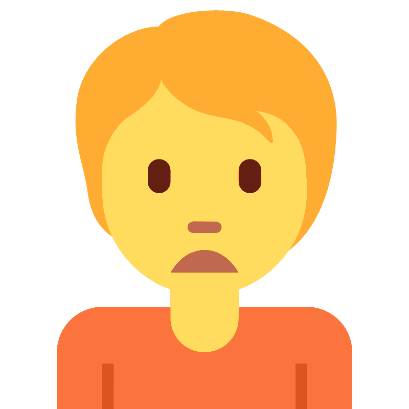 Person frowning