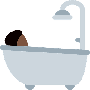 Person taking bath