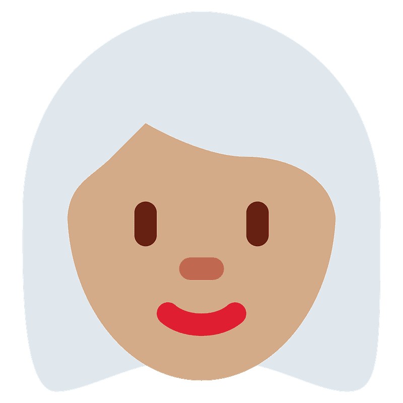 中等肤色白发 女人
