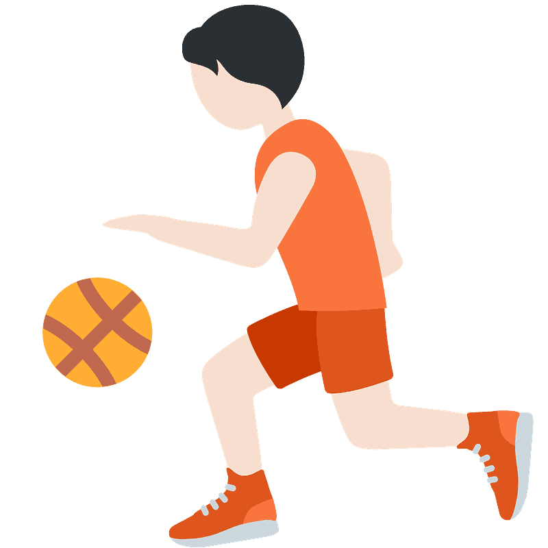 Person bouncing ball