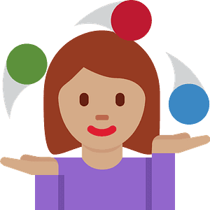 Woman juggling