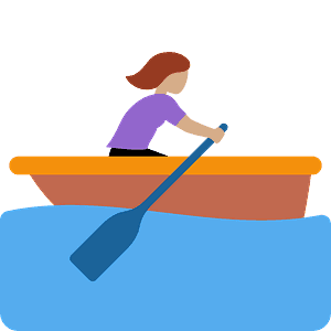 Woman rowing boat