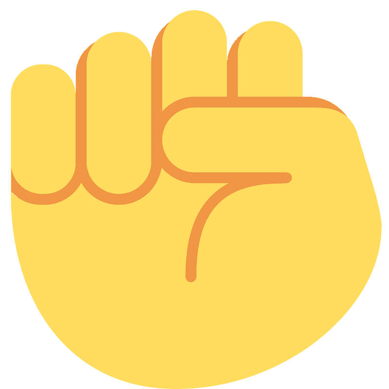 Raised fist - Free vector emoji on creazilla.com