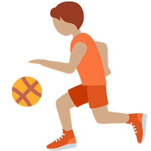 Person bouncing ball