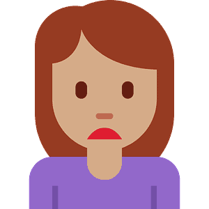 Woman frowning