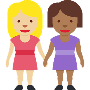 Women holding hands