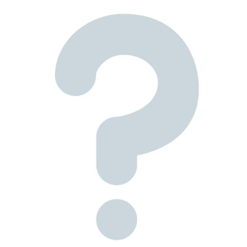 White question mark