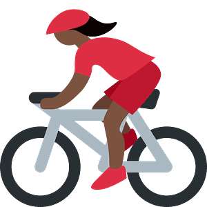Woman biking