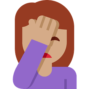 Woman facepalming