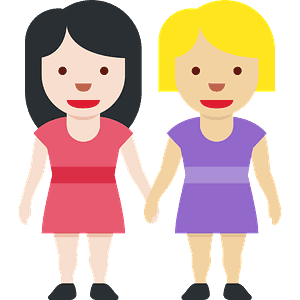 Women holding hands
