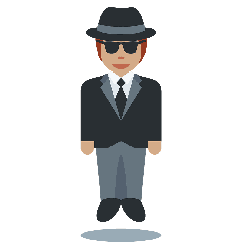 Person in suit levitating