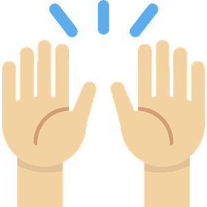 Raising hands