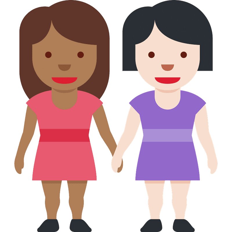 Women holding hands