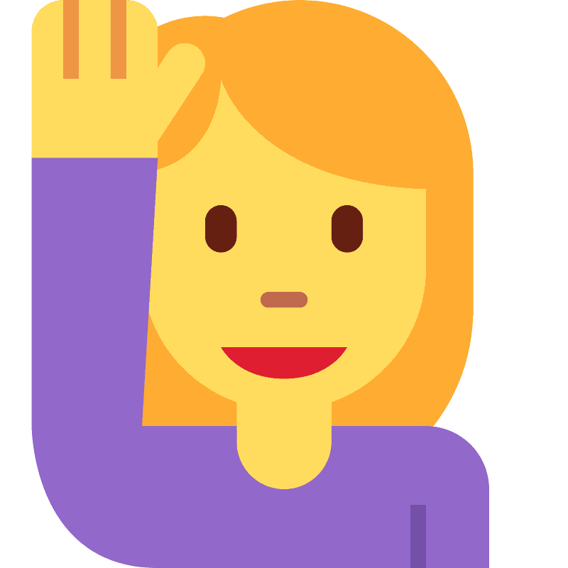 Woman raising hand
