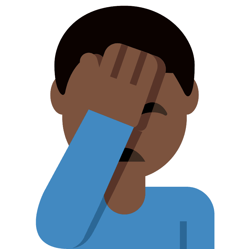 Man facepalming