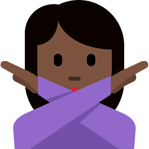 Woman gesturing NO