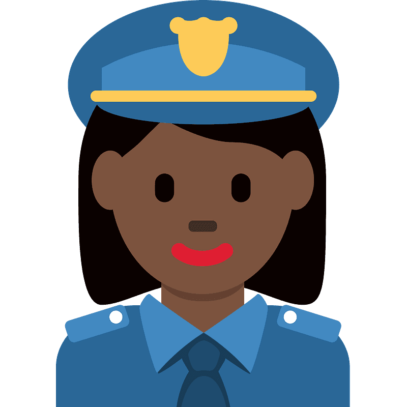 Warna kulit gelap polisi wanita