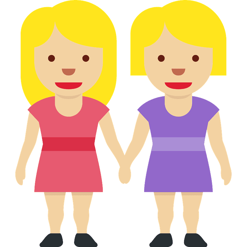 Women holding hands
